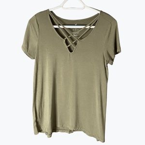 Small, army green, I’m 5’4